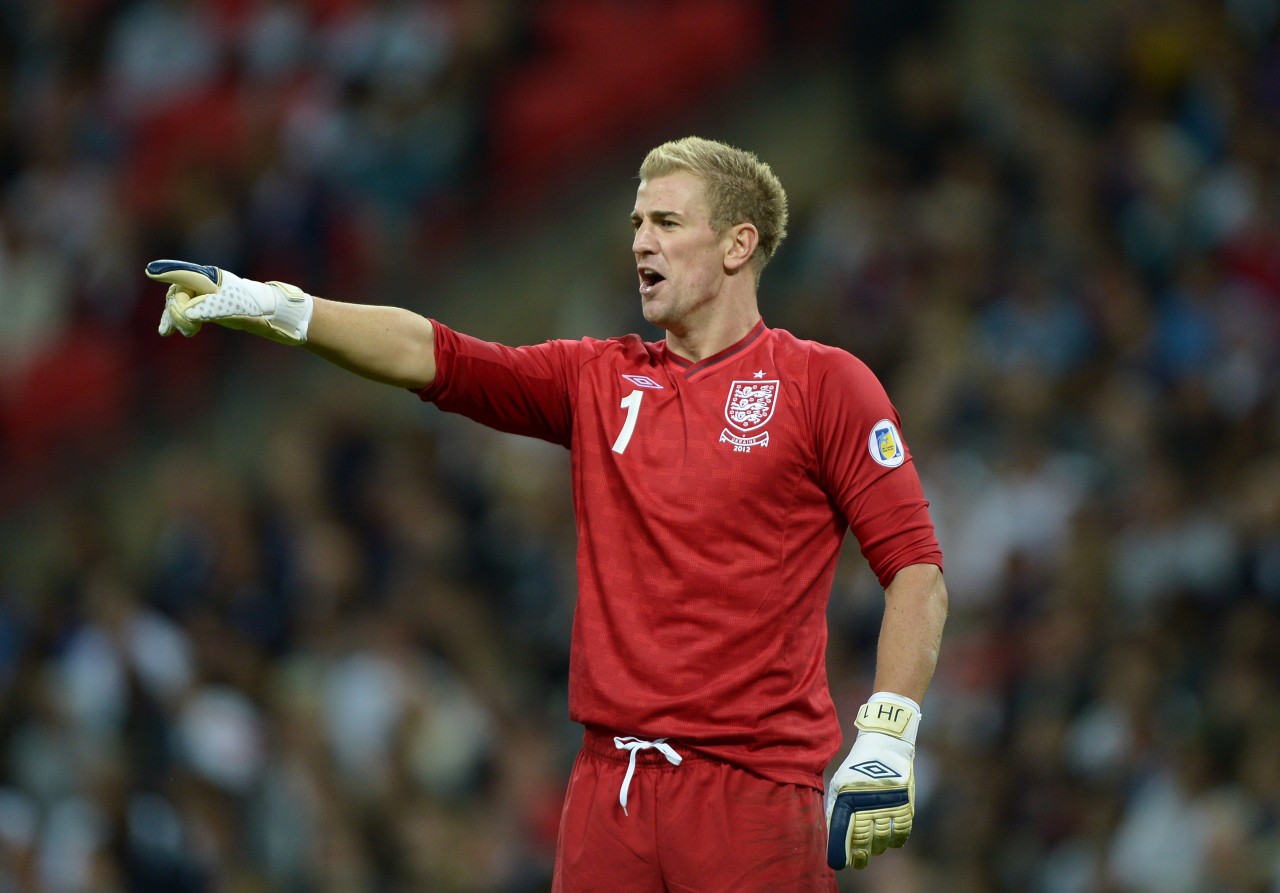 Joe Hart vuoden 2014 Brasilian MM-kisojen karsintaottelussa Ukrainaa vastaan