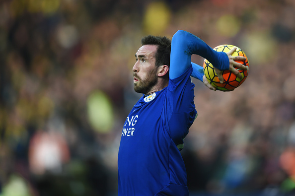 during the Barclays Premier League match between Leicester City and Norwich City at The King Power Stadium on February 27, 2016 in Leicester, England.