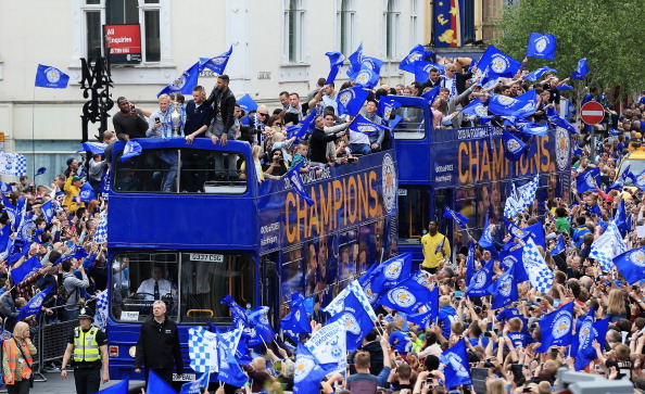 Leicester City Championship winners Bus Parade