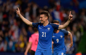 METZ, FRANCE - JUNE 04: Laurent Koscielny of France celebrates his team's third goal during the International Friendly between France and Scotland on June 4, 2016 in Metz, France. (Photo by Daniel Kopatsch/Getty Images)