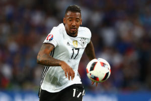 MARSEILLE, FRANCE - JULY 07: Jerome Boateng of Germany runs with the ball during the UEFA EURO 2016 semi final match between Germany and France at Stade Velodrome on July 7, 2016 in Marseille, France. (Photo by Alexander Hassenstein/Getty Images)