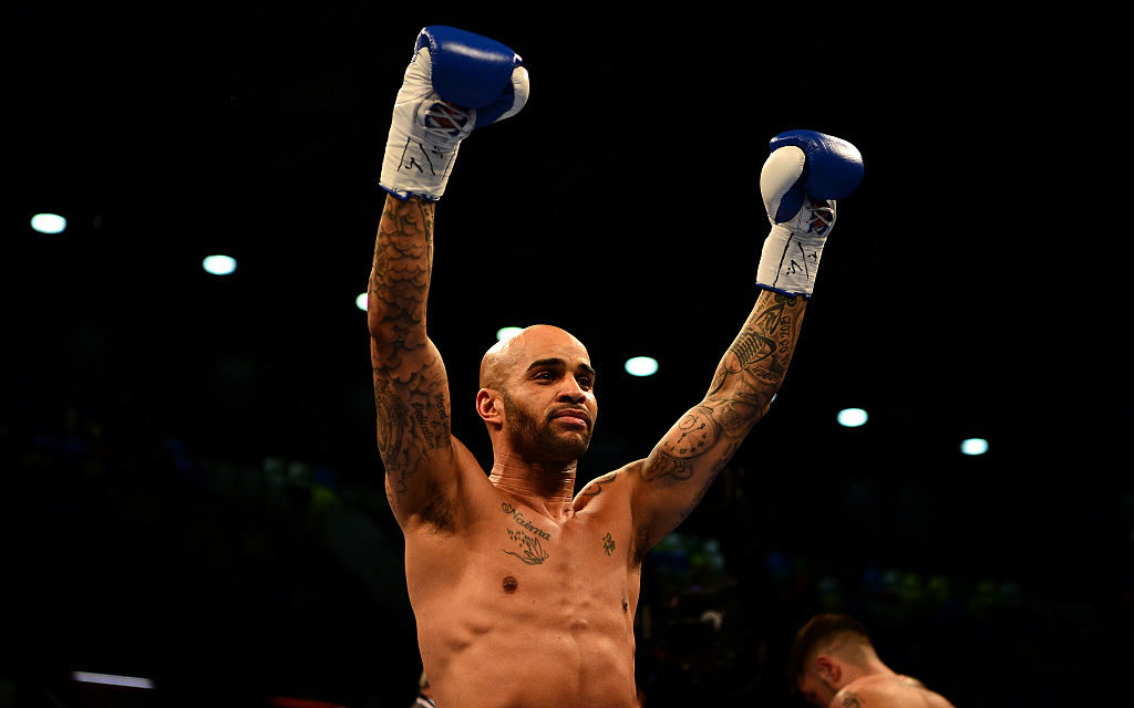 LONDON, ENGLAND - JANUARY 30:  Leon McKenzie of England celebrates victory over Kelvin Young of England following their Final Eliminator English Super-Middleweight Championship Contest  at the Copper Box Arena on January 30, 2016 in London, England.  (Photo by Dan Mullan/Getty Images)