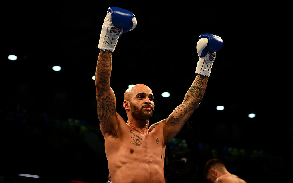 LONDON, ENGLAND - JANUARY 30: Leon McKenzie of England celebrates victory over Kelvin Young of England following their Final Eliminator English Super-Middleweight Championship Contest at the Copper Box Arena on January 30, 2016 in London, England. (Photo by Dan Mullan/Getty Images)