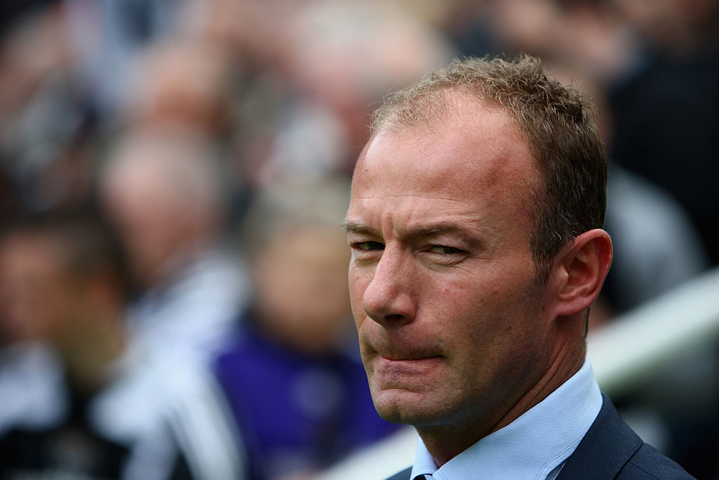 NEWCASTLE UPON TYNE, ENGLAND - MAY 16: Newcastle manager Alan Shearer looks on during the Barclays Premier League match between Newcastle United and Fulham at St James' Park on May 16, 2009 in Newcastle upon Tyne, England. (Photo by Jamie McDonald/Getty Images)