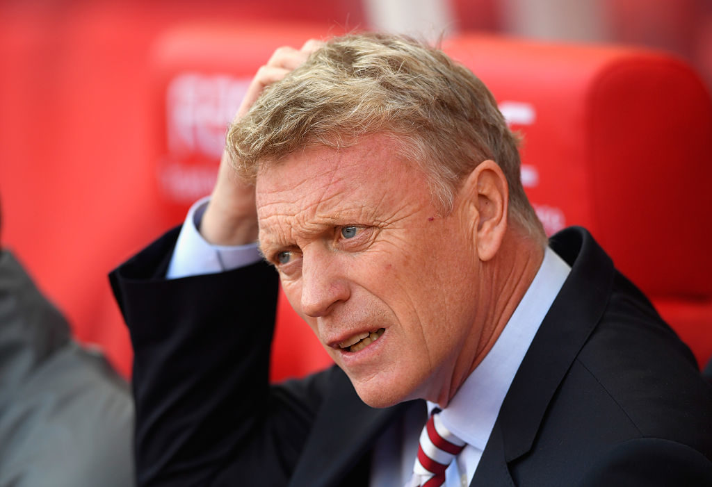 during the Premier League match between Stoke City and Sunderland at Bet365 Stadium on October 15, 2016 in Stoke on Trent, England.