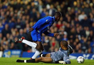Carlton Cole of Chelsea scores the first goal