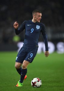 DORTMUND, GERMANY - MARCH 22:  Jamie Vardy of England in action during the international friendly match between Germany and England at Signal Iduna Park on March 22, 2017 in Dortmund, Germany.  (Photo by Shaun Botterill/Getty Images)