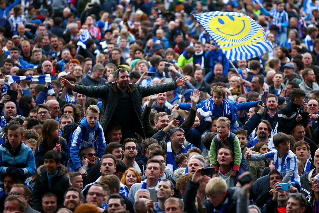 xxxx during the Sky Bet Championship match between Brighton & Hove Albion and Wigan Athletic at Amex Stadium on April 17, 2017 in Brighton, England.