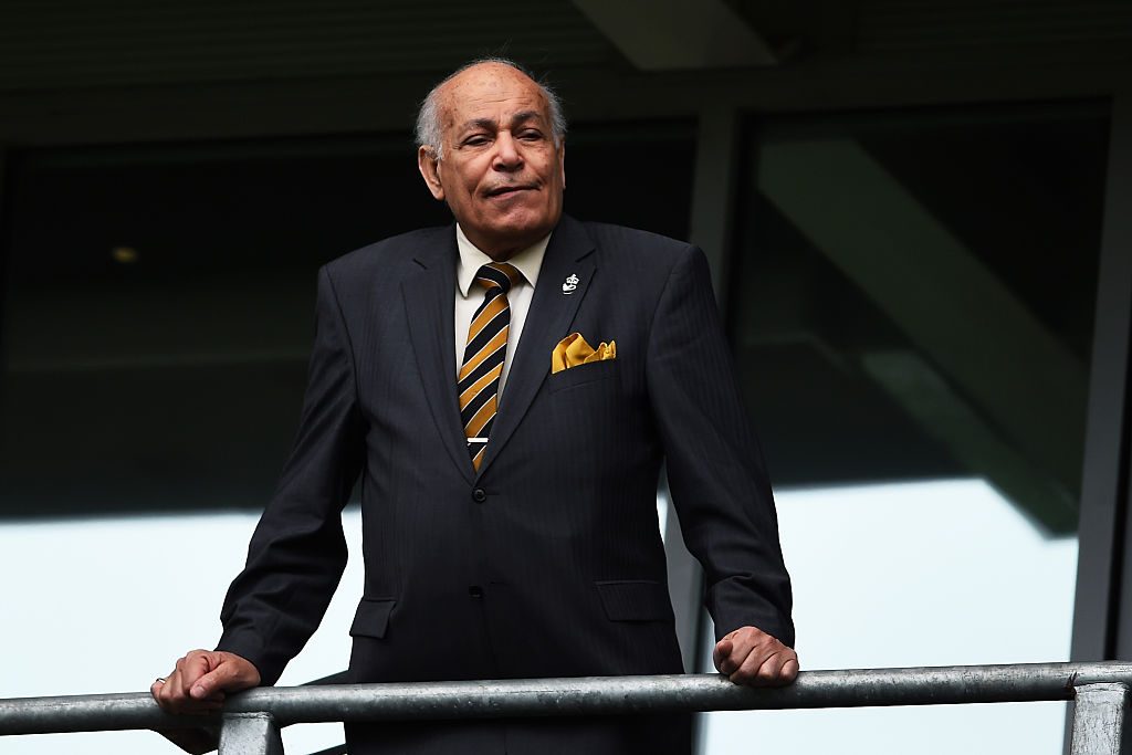 HULL, ENGLAND - MAY 09:  Hull City owner Assem Allam looks on prior to the Barclays Premier League match between Hull City and Burnley at KC Stadium on May 9, 2015 in Hull, England.  (Photo by Laurence Griffiths/Getty Images)