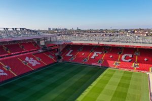 Aerial Views Of Anfield As Football Remains Suspended Due To Coronavirus