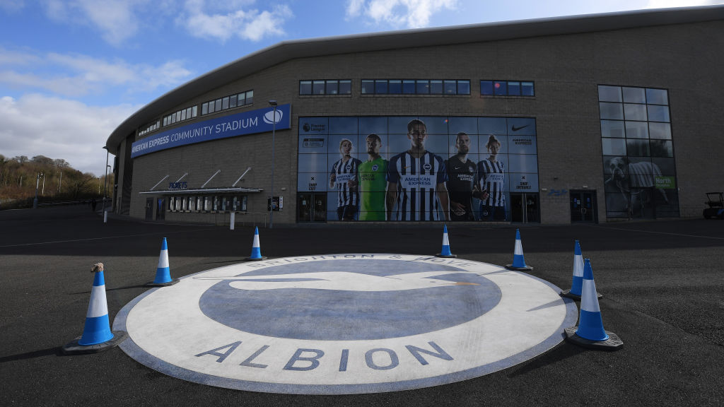 General View of Amex Stadium after Brighton & Hove Albion v Arsenal Premier League game cancelled due to Covid-19