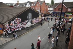 Defaced Mural Of Marcus Rashford Repaired By The Artist In Manchester