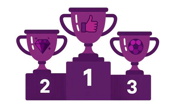 Kolme pokaalia palkintopallilla - parhaat kasinot symboliikkaa parhaimmillaan