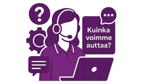 Suomenkielinen asiakaspalvelu nettikasinolla.