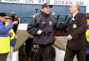 15 Jan 2000: New Portsmouth manager Tony Pulis emerges for the Nationwide League Division One match against Wolverhampton Wanderers at Fratton Park in Portsmouth, England. Wolves won 3-2. Mandatory Credit: Chris Lobina /Allsport